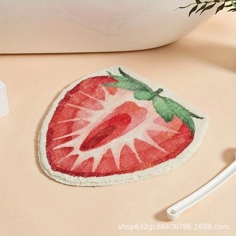Wool Fruit Shaped Bath Rug
