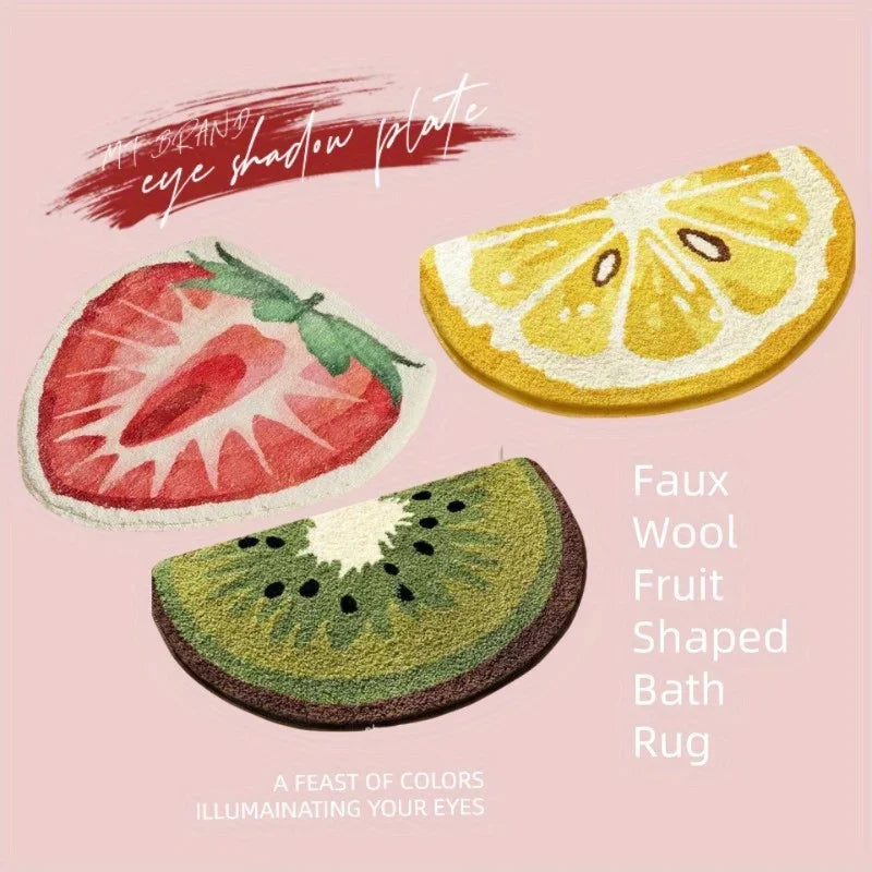 Wool Fruit Shaped Bath Rug