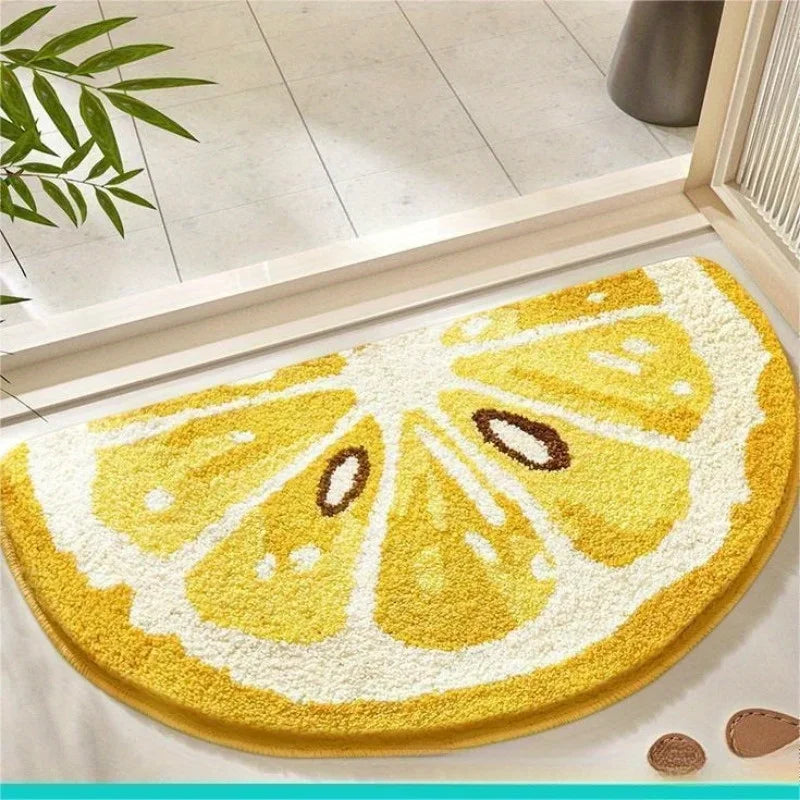 Wool Fruit Shaped Bath Rug