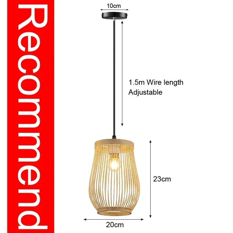 Bamboo Hanging Lamp Pendant