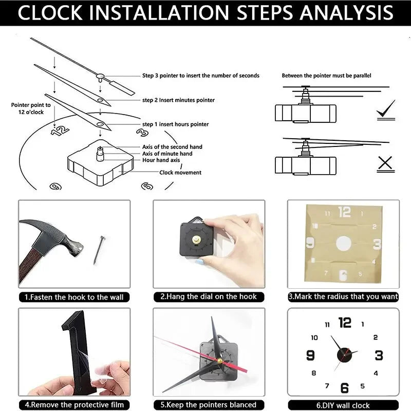 Wall Clock Wall Mechanism
